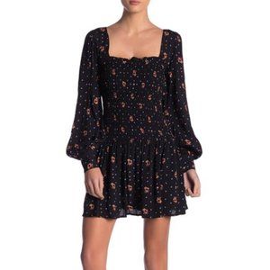 Free People Two Faces Print Mini Dress Sz S NEW